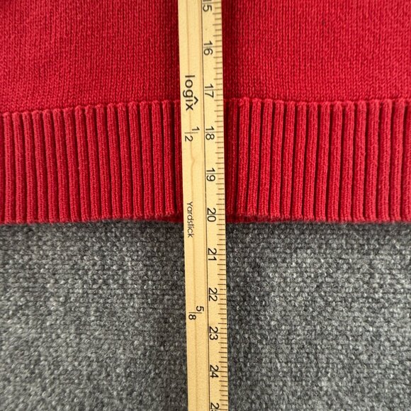 Polo Jeans Ralph Lauren Sequin Flag Sweater Knit Medium Red Turtleneck Pullover - Picture 6 of 15